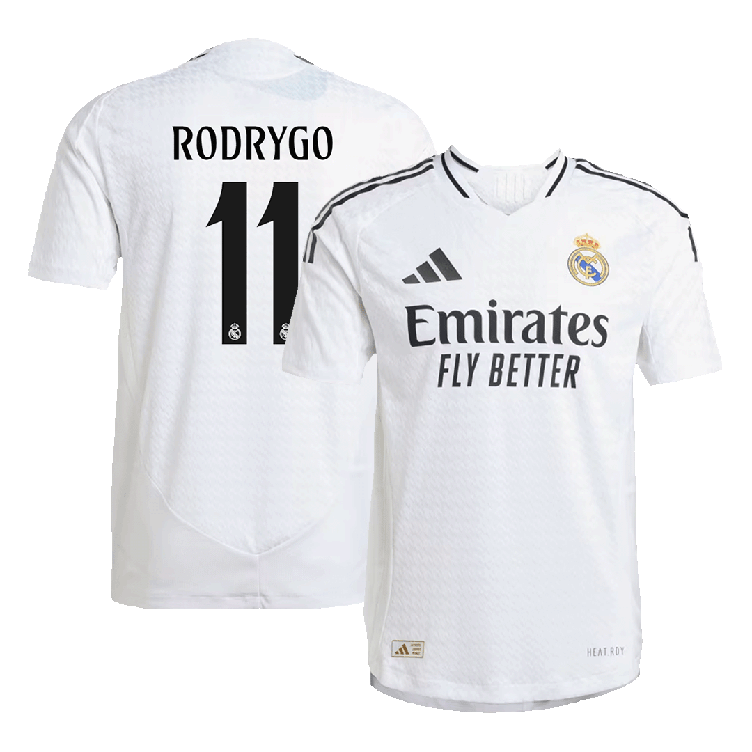 Tricouri Fotbal Real Madrid RODRYGO #11 Acasă 2024/25 Authentic
