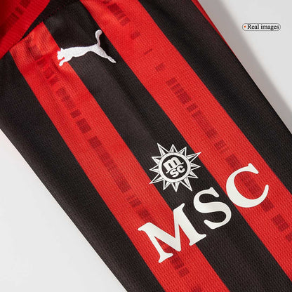 Tricouri Fotbal AC Milan Acasă 2024/25 Mânecă Lungă (mărime mare)