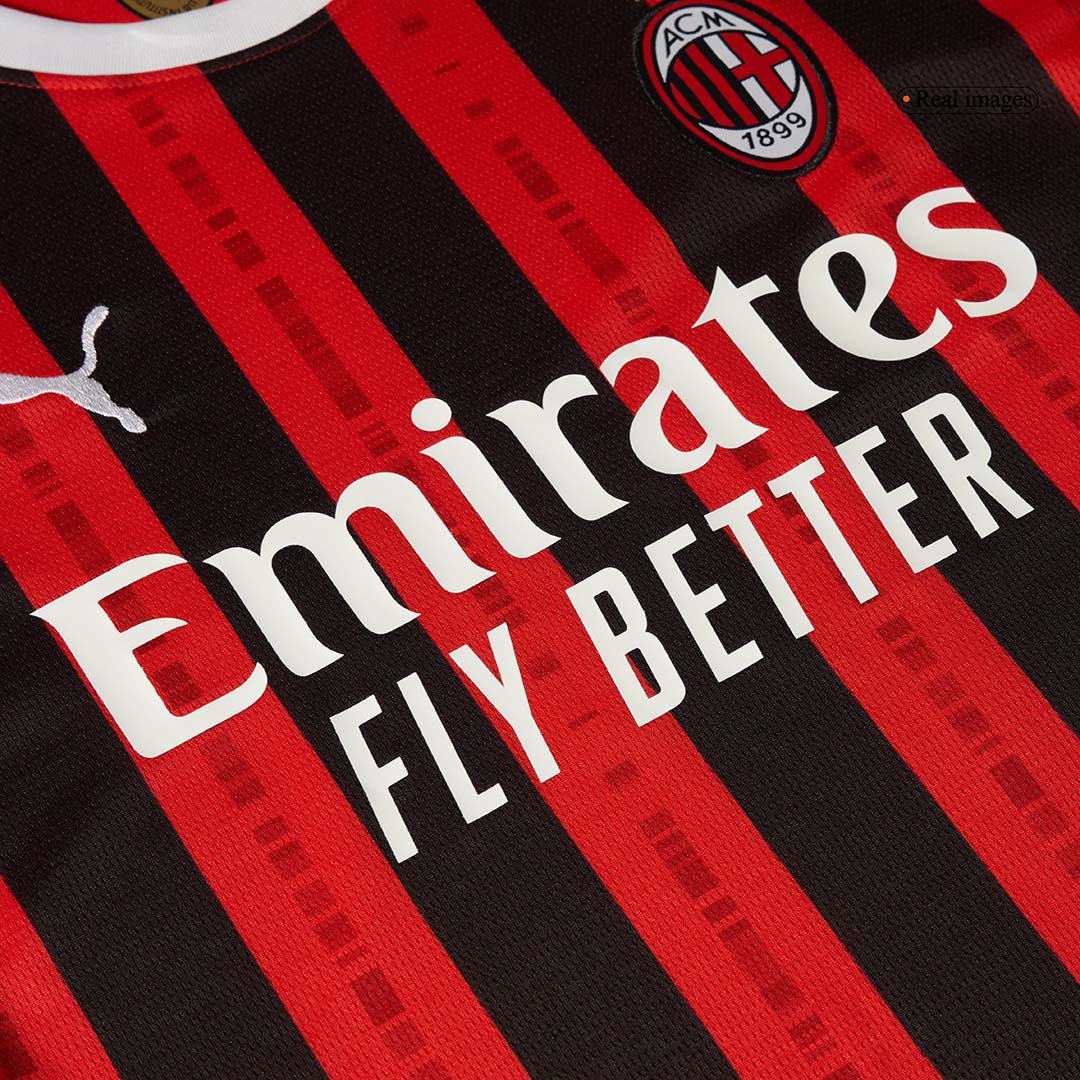 Tricouri Fotbal AC Milan Acasă 2024/25 Mânecă Lungă (mărime mare)