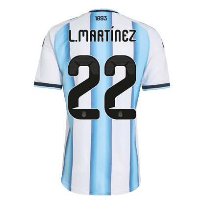 Tricouri Fotbal Argentina L.MARTÍNEZ #22 Acasă Cupa Mondială 2026 Authentic
