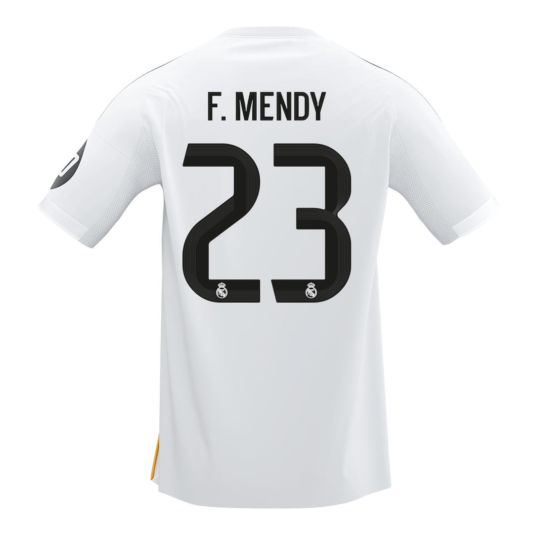 Tricouri Fotbal Real Madrid F.MENDY #23 Acasă 2025/26 - Premium