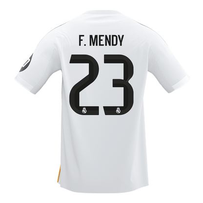 Tricouri Fotbal Real Madrid F.MENDY #23 Acasă 2025/26 - Premium