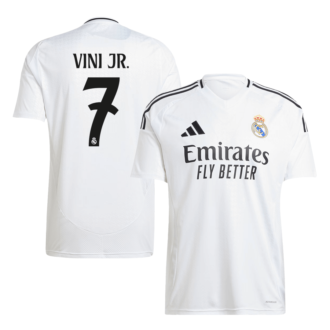 Tricouri Fotbal Real Madrid VINI JR. #7 Acasă 2024/25 (mărime mare)