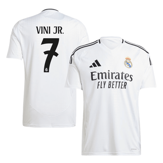 Tricouri Fotbal Real Madrid VINI JR. #7 Acasă 2024/25 (mărime mare)