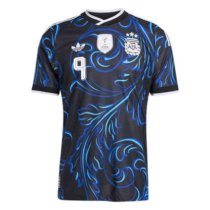 Tricouri Fotbal Argentina J. ÁLVAREZ #9 Deplasare Cupa Mondială 2026 Authentic