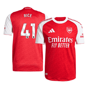 Tricouri Fotbal Arsenal RICE #41 Acasă 2025/26 Authentic