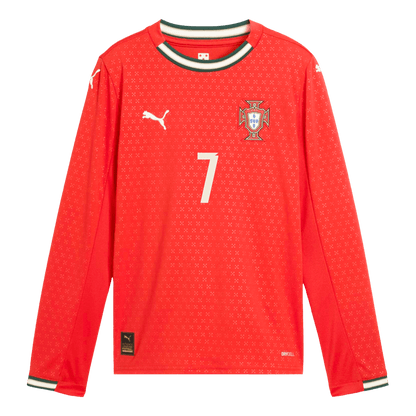 Tricouri Fotbal Portugalia RONALDO #7 Acasă 2025 Mânecă Lungă (mărime mare)