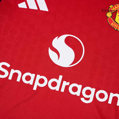 Tricouri Fotbal Manchester United B.FERNANDES #8 Acasă 2025/26 Authentic