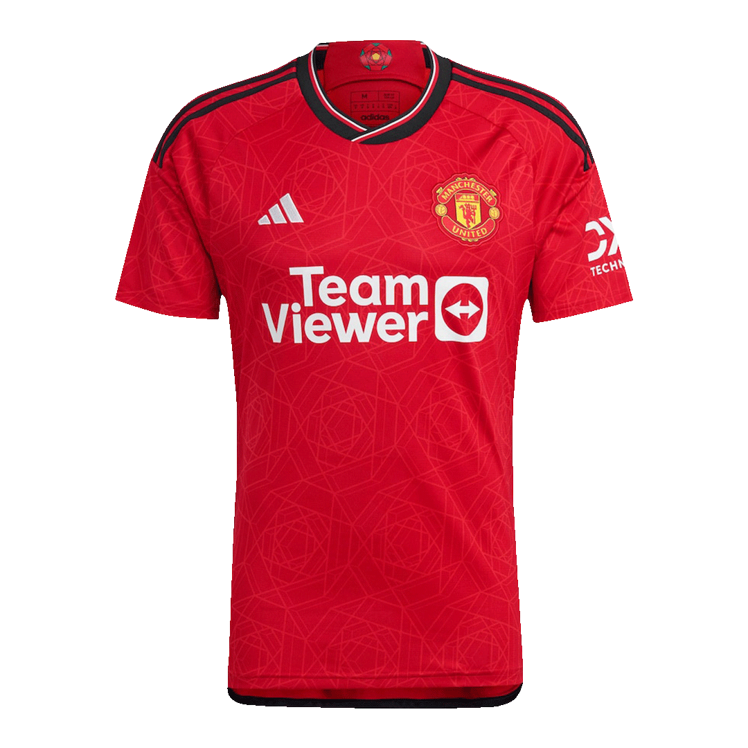 Tricouri Fotbal Manchester United B.FERNANDES #8 Acasă 2023/24 - UCL (mărime mare)