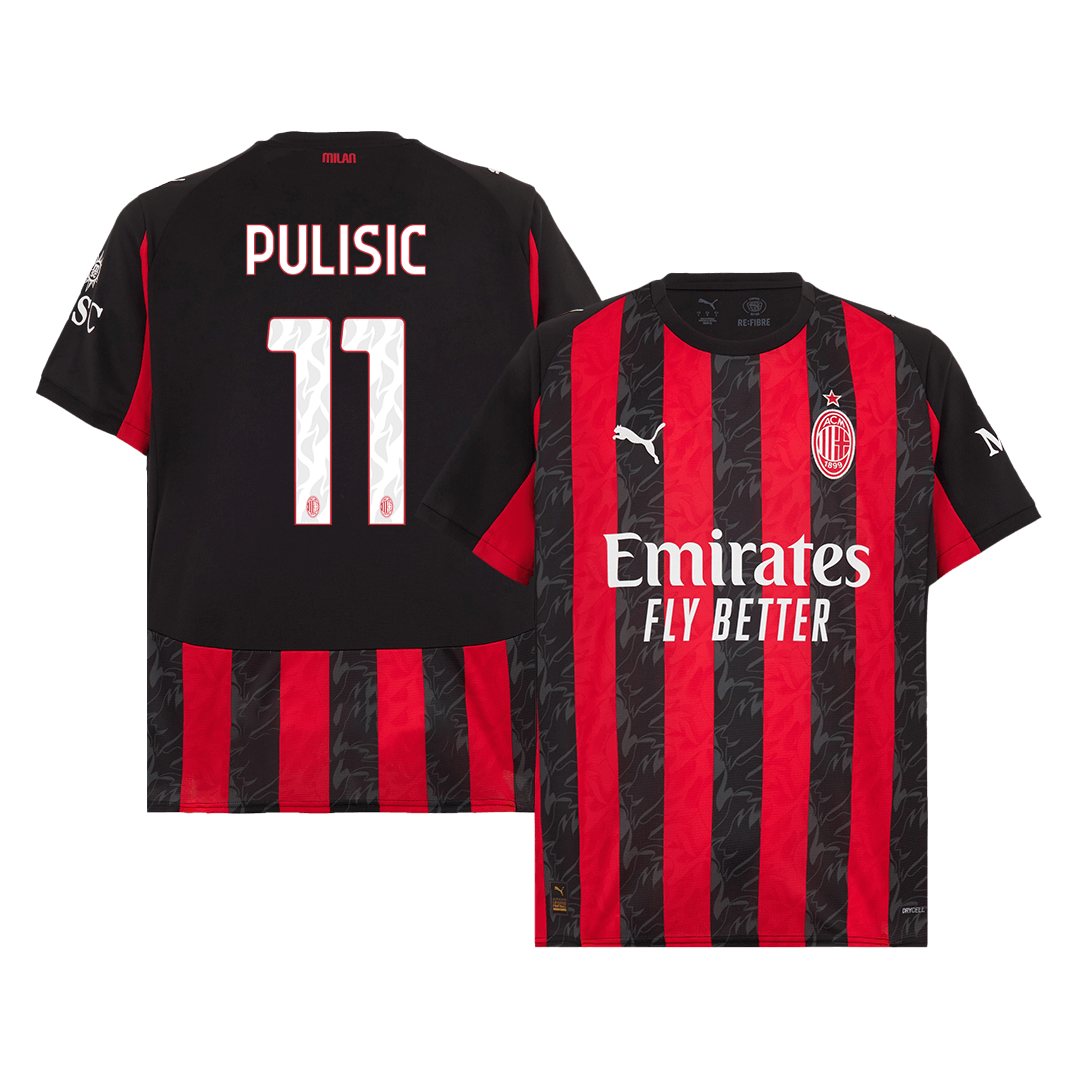 Tricouri Fotbal AC Milan PULISIC #11 Acasă 2025/26 - Premium