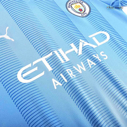Tricouri Fotbal Manchester City J.ALVAREZ #19 Acasă 2023/24 - Super