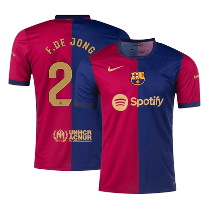 Tricouri Fotbal Barcelona F.DE JONG #21 Acasă 2024/25 - Super (mărime mare)