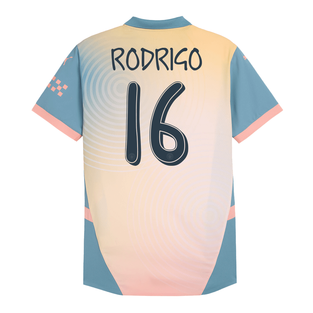 Tricouri Fotbal Manchester City RODRIGO #16 Al Patrulea 2024/25 Authentic - Definitely City