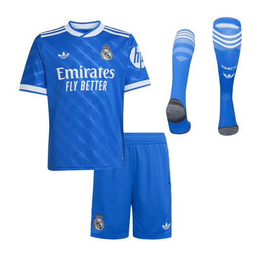 Set Tricouri Fotbal Real Madrid Treilea 2025/26 Pentru Copii