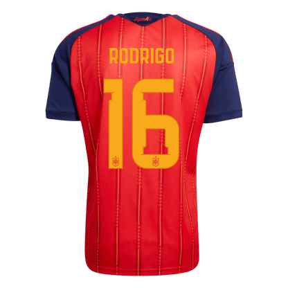 Tricouri Fotbal Spania RODRIGO #16 Acasă Cupa Mondială 2026 - Premium