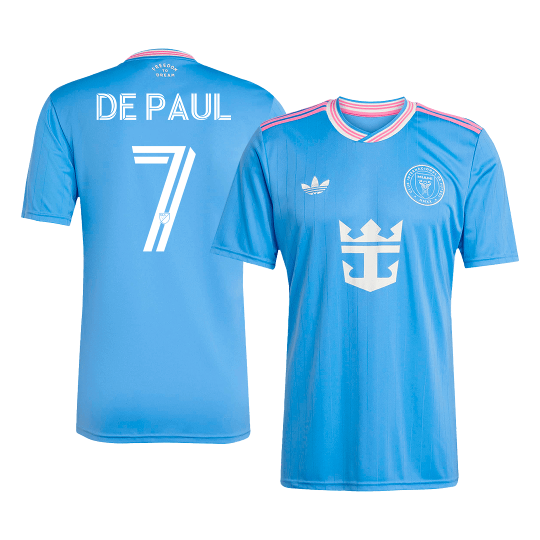 Tricouri Fotbal Inter Miami CF DE PAUL #7 Treilea 2025 (mărime mare)