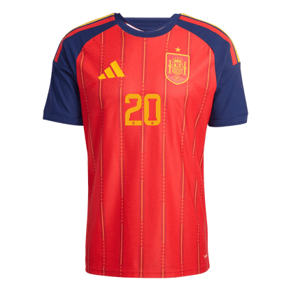 Tricouri Fotbal Spania PEDRI #20 Acasă Cupa Mondială 2026 Authentic