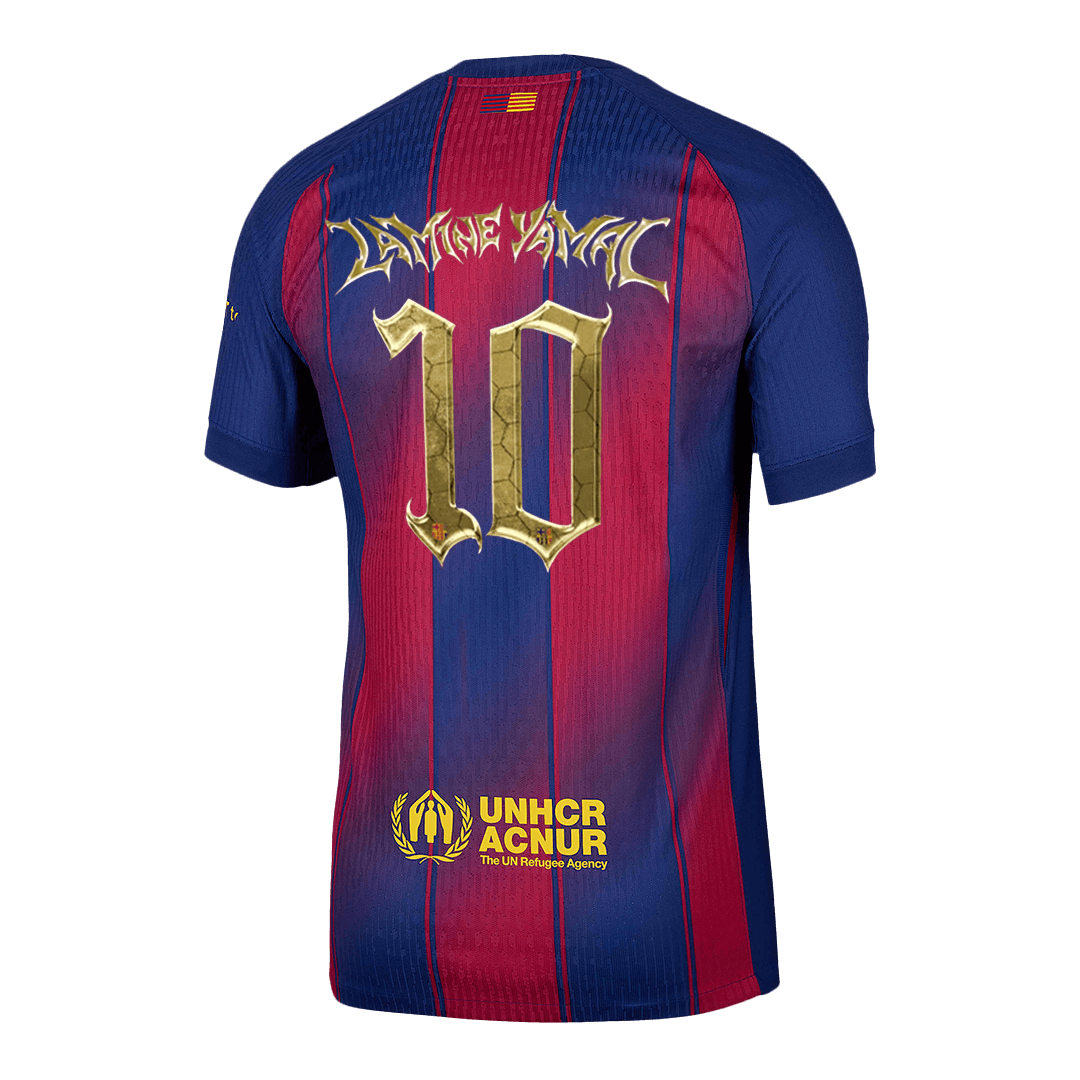 Tricouri Fotbal Barcelona LAMINE YAMAL #10 Acasă 2025/26 Authentic - Kopa Trophy Edition