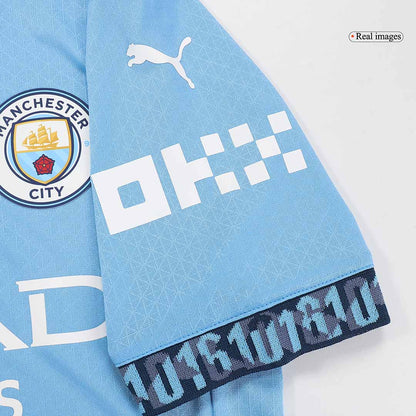 Tricouri Fotbal Manchester City DE BRUYNE #17 Acasă 2024/25 Authentic - UCL