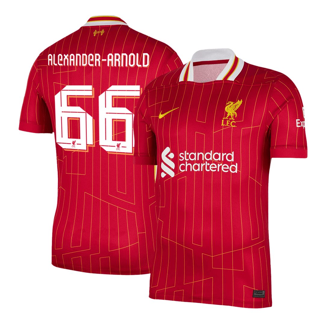 Tricouri Fotbal Liverpool ALEXANDER-ARNOLD #66 Acasă 2024/25 UCL - Super (mărime mare)