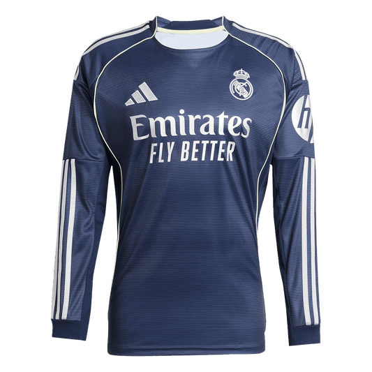 Tricouri Fotbal Real Madrid Deplasare 2025/26 Mânecă Lungă