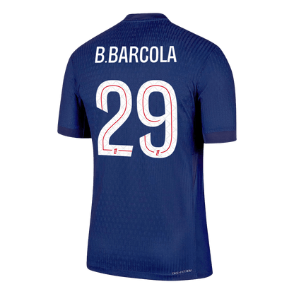 Tricouri Fotbal PSG B.BARCOLA #29 Acasă 2025/26 Authentic