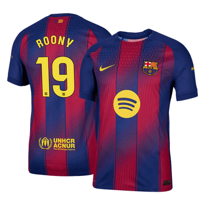 Tricouri Fotbal Barcelona ROONY #19 Acasă 2025/26 Authentic