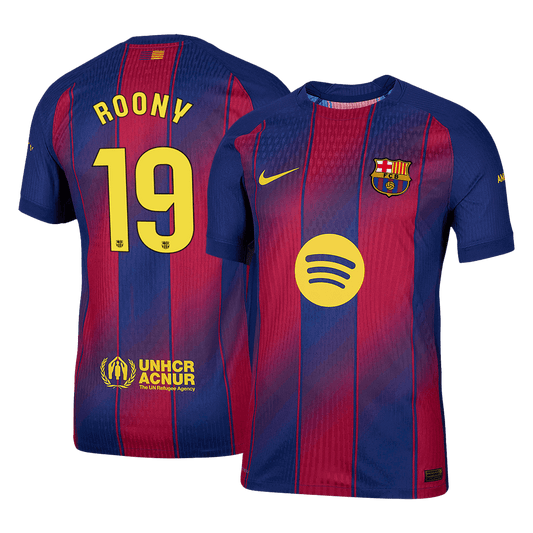 Tricouri Fotbal Barcelona ROONY #19 Acasă 2025/26 Authentic