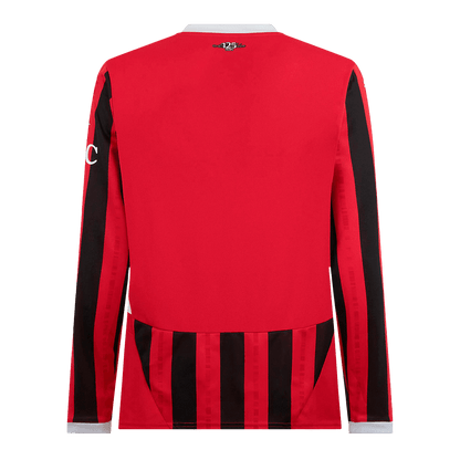 Tricouri Fotbal AC Milan Acasă 2024/25 Mânecă Lungă (mărime mare)