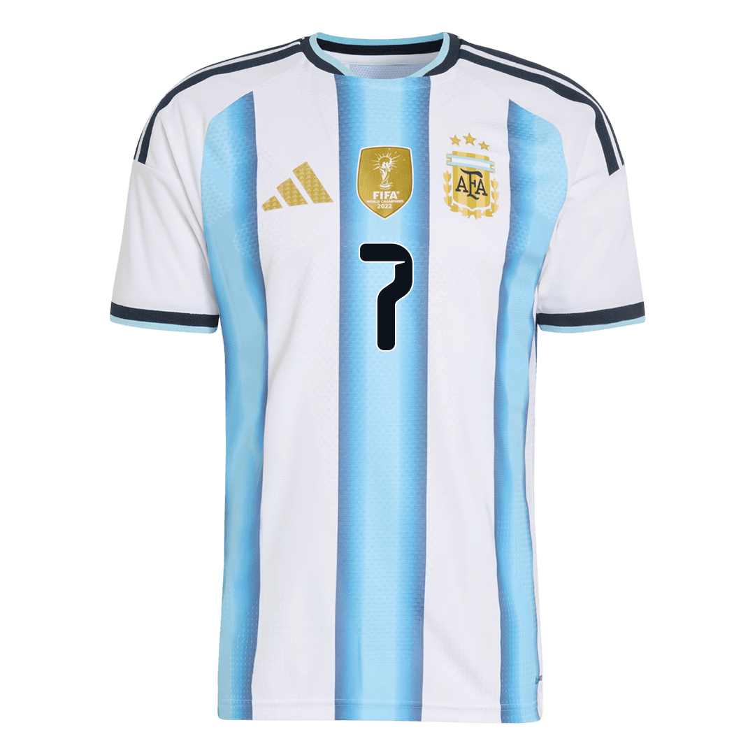 Tricouri Fotbal Argentina DE PAUL #7 Acasă Cupa Mondială 2026 Authentic