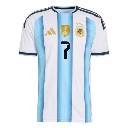 Tricouri Fotbal Argentina DE PAUL #7 Acasă Cupa Mondială 2026 Authentic