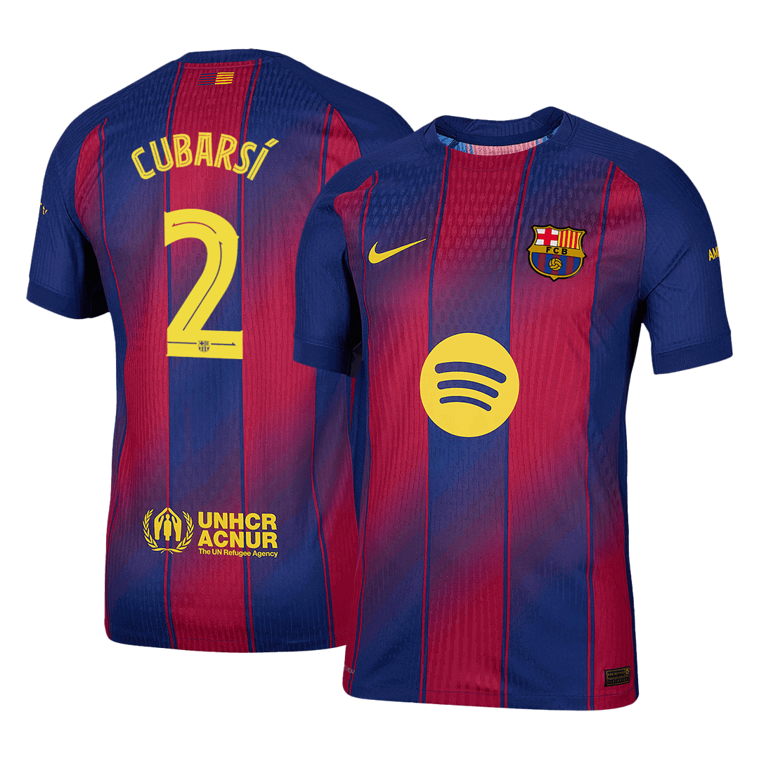 Tricouri Fotbal Barcelona CUBARSÍ #2 Acasă 2025/26 Authentic - UCL