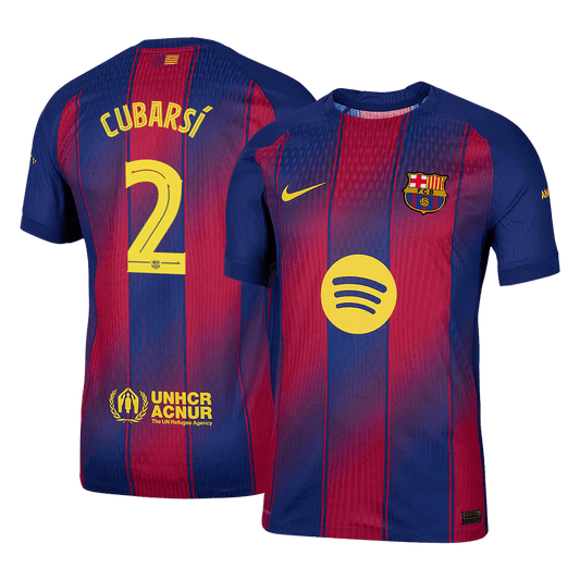 Tricouri Fotbal Barcelona CUBARSÍ #2 Acasă 2025/26 Authentic - UCL