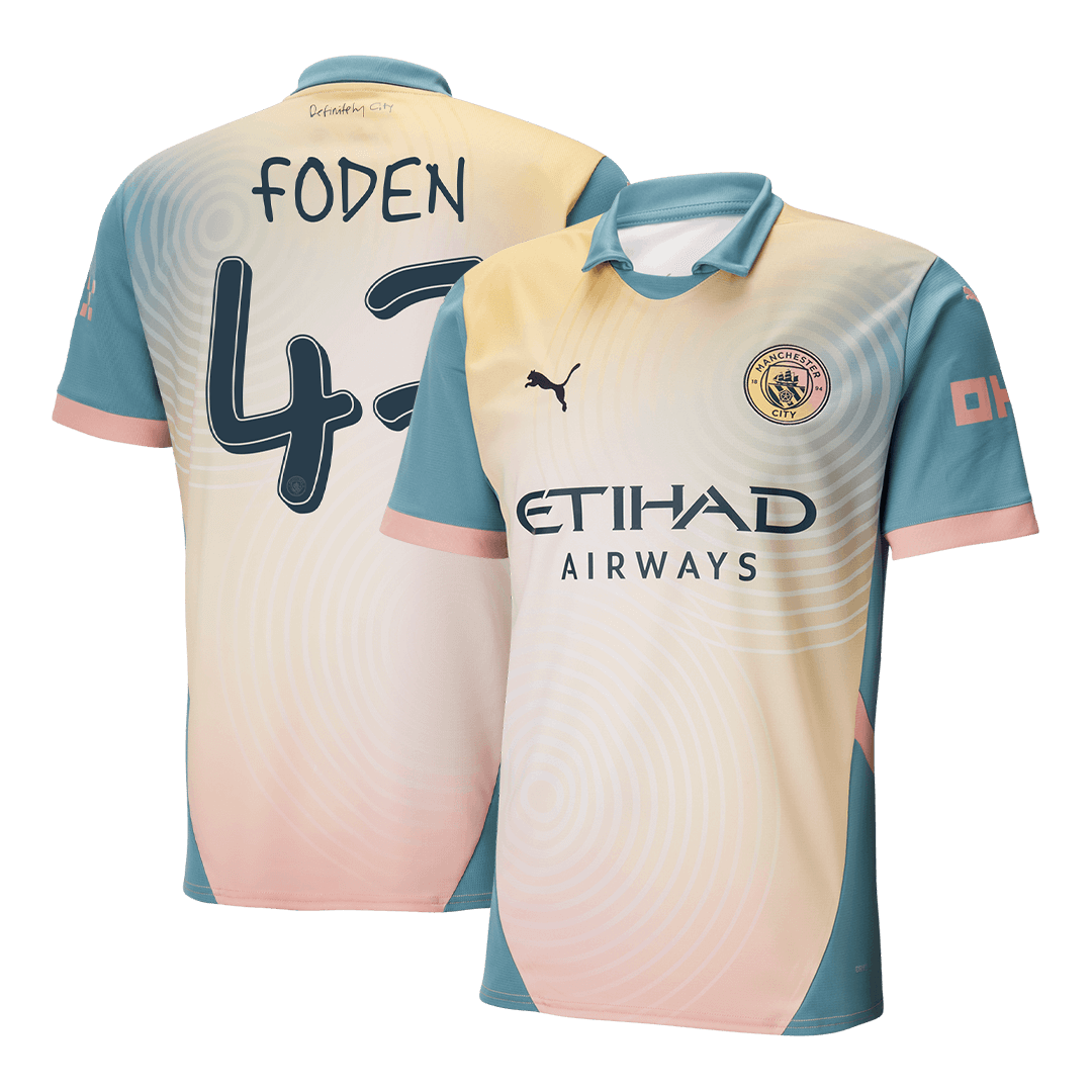 Tricouri Fotbal Manchester City FODEN #47 Al Patrulea 2024/25 - Definitely City (mărime mare)