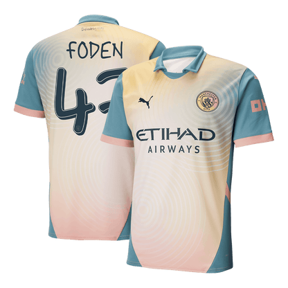 Tricouri Fotbal Manchester City FODEN #47 Al Patrulea 2024/25 - Definitely City (mărime mare)