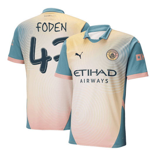 Tricouri Fotbal Manchester City FODEN #47 Al Patrulea 2024/25 - Definitely City (mărime mare)