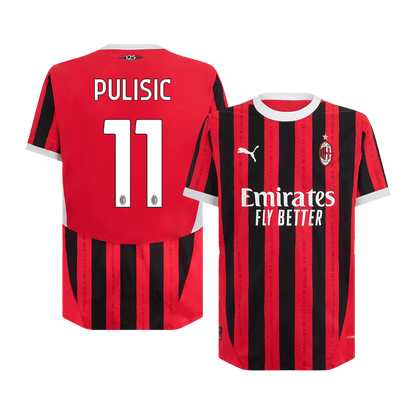 Tricouri Fotbal AC Milan PULISIC #11 Acasă 2024/25 Authentic