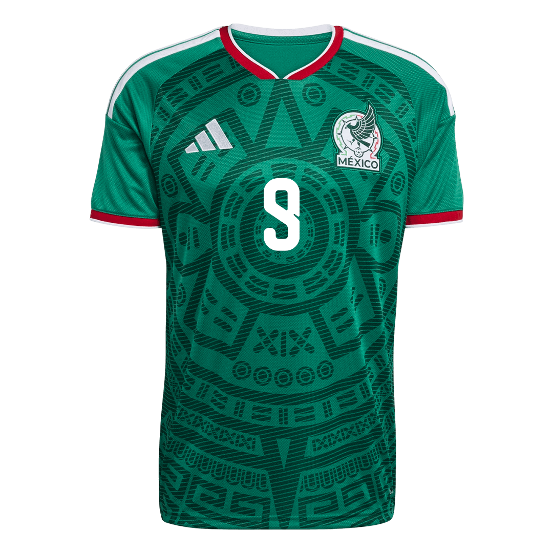 Tricouri Fotbal Mexico Raúl #9 Acasă Cupa Mondială 2026