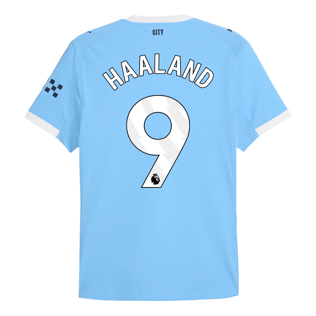 Tricouri Fotbal Manchester City HAALAND #9 Acasă 2025/26 Authentic