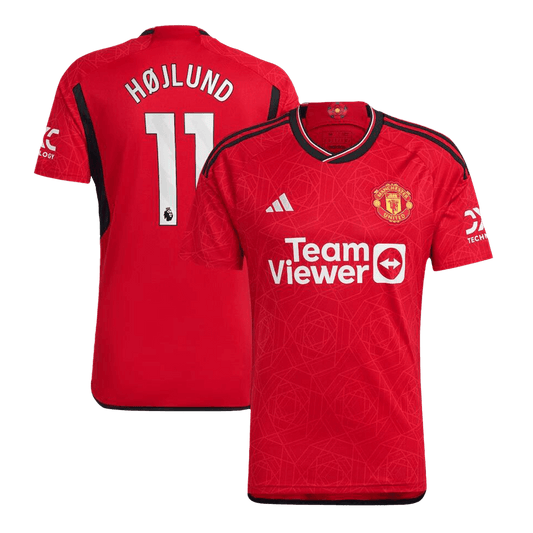 Tricouri Fotbal Manchester United HØJLUND #11 Acasă 2023/24 (mărime mare)