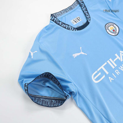 Tricouri Fotbal Manchester City RODRIGO #16 Acasă 2024/25 - UCL (mărime mare)