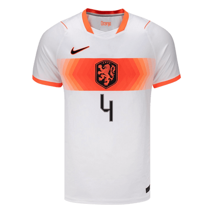 Tricouri Fotbal Netherlands VIRGIL #4 Deplasare Cupa Mondială 2026