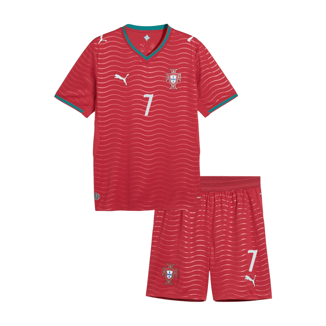 Set Tricouri Fotbal Portugalia RONALDO #7 Acasă Cupa Mondială 2026 Pentru Copii - Super