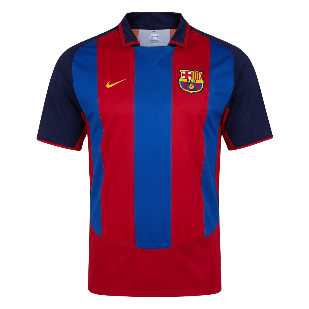 Tricouri Fotbal Vintage Barcelona Acasă 2003/04