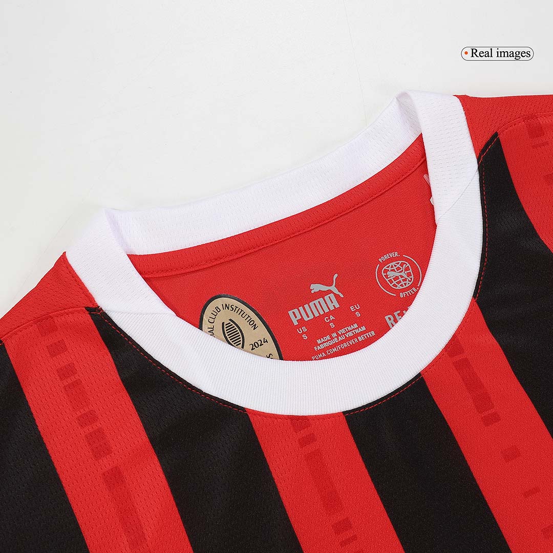Tricouri Fotbal AC Milan Acasă 2024/25 (mărime mare)