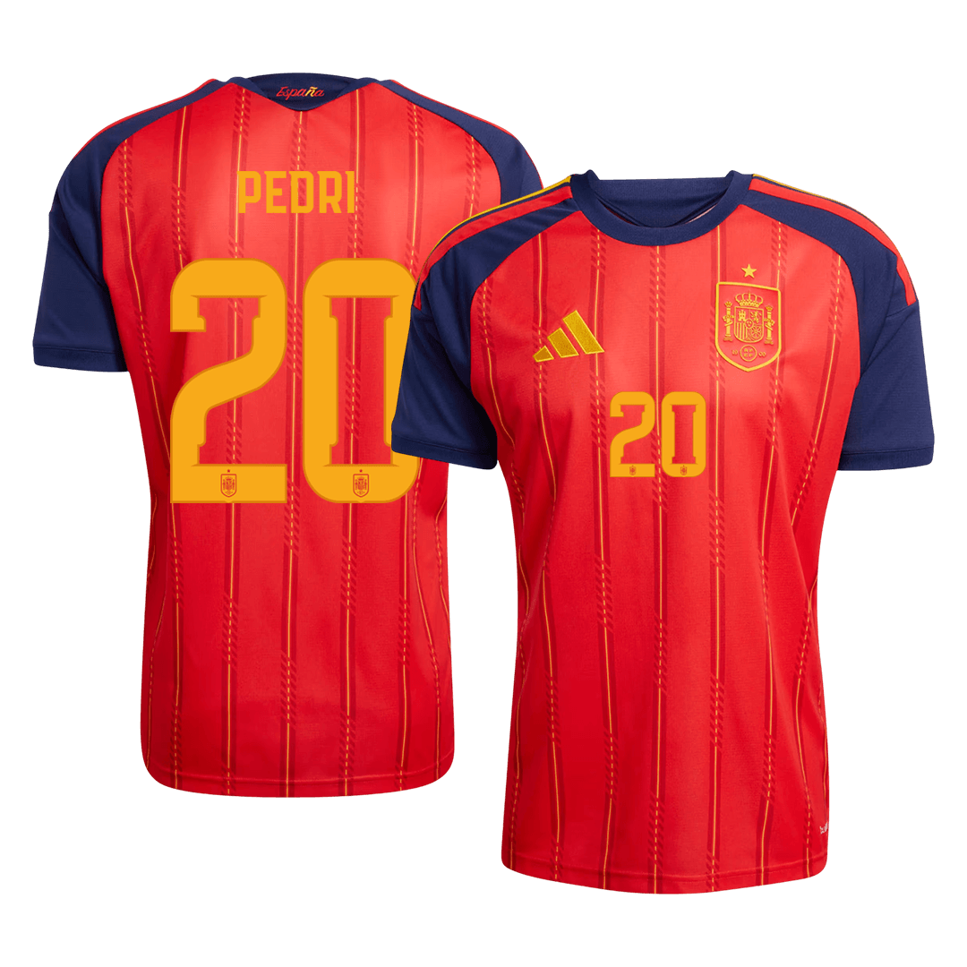 Tricouri Fotbal Spania PEDRI #20 Acasă Cupa Mondială 2026 - Premium