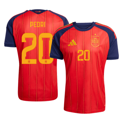 Tricouri Fotbal Spania PEDRI #20 Acasă Cupa Mondială 2026 - Premium