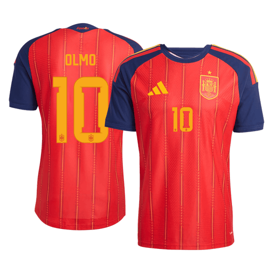 Tricouri Fotbal Spania OLMO #10 Acasă Cupa Mondială 2026 Authentic