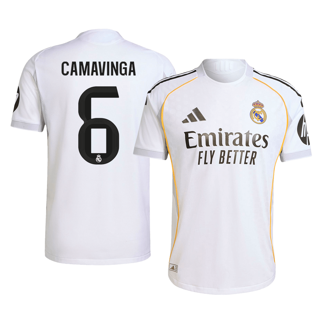Tricouri Fotbal Real Madrid CAMAVINGA #6 Acasă 2025/26 Authentic