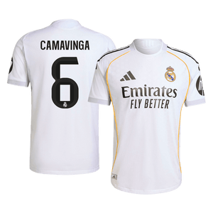 Tricouri Fotbal Real Madrid CAMAVINGA #6 Acasă 2025/26 Authentic - Premium